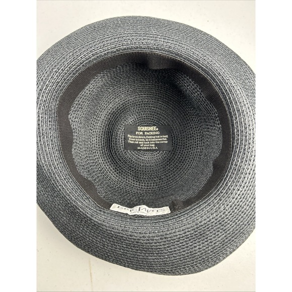 Eric Javits Women's Squishee Black Beach Sun Hat UPF 50+ Protection - Picture 5 of 9